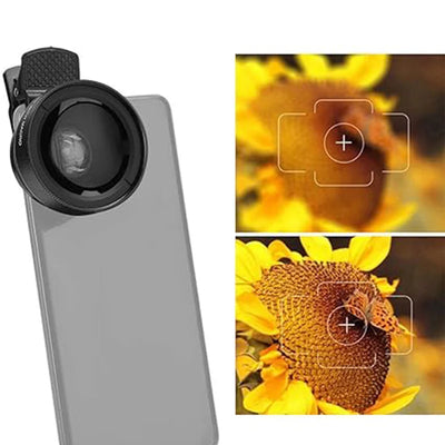 0.45X Wide Angle & Macro External Phone Camera Lens with Clip – Universal Mobile Lens