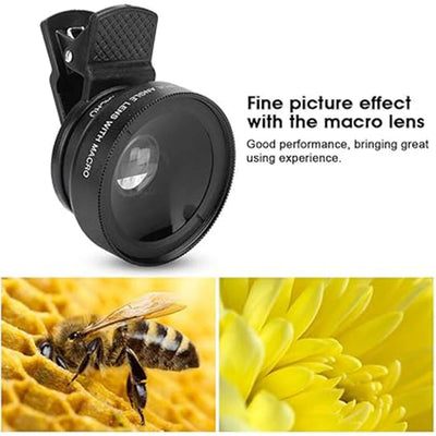 0.45X Wide Angle & Macro External Phone Camera Lens with Clip – Universal Mobile Lens