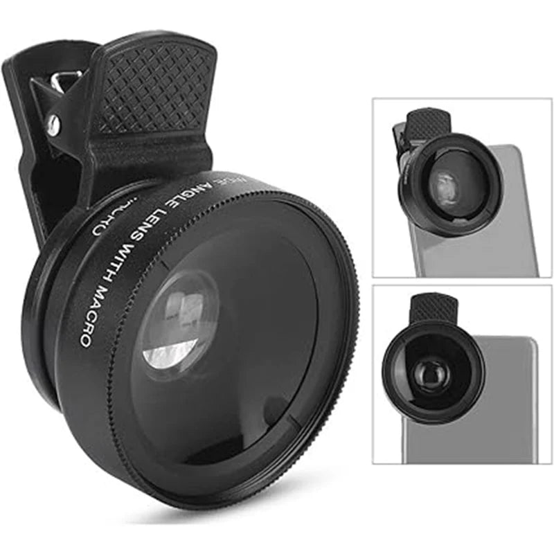 0.45X Wide Angle & Macro External Phone Camera Lens with Clip – Universal Mobile Lens