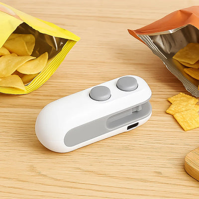 Portable Mini Bag Sealer Machine | USB Rechargeable Heat Sealer with Cutter – Compact & Magnetic