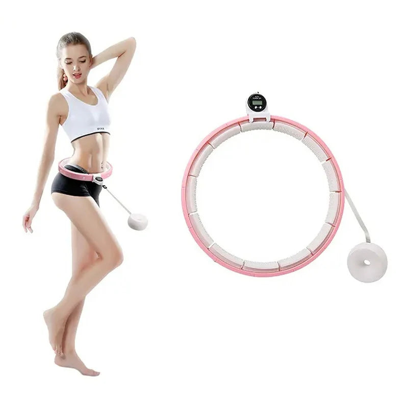 Fitness Adjustable Smart Weighted Hula Hoop with Counter – 360° Massage, Detachable Links & Weight Loss Gym Equipment