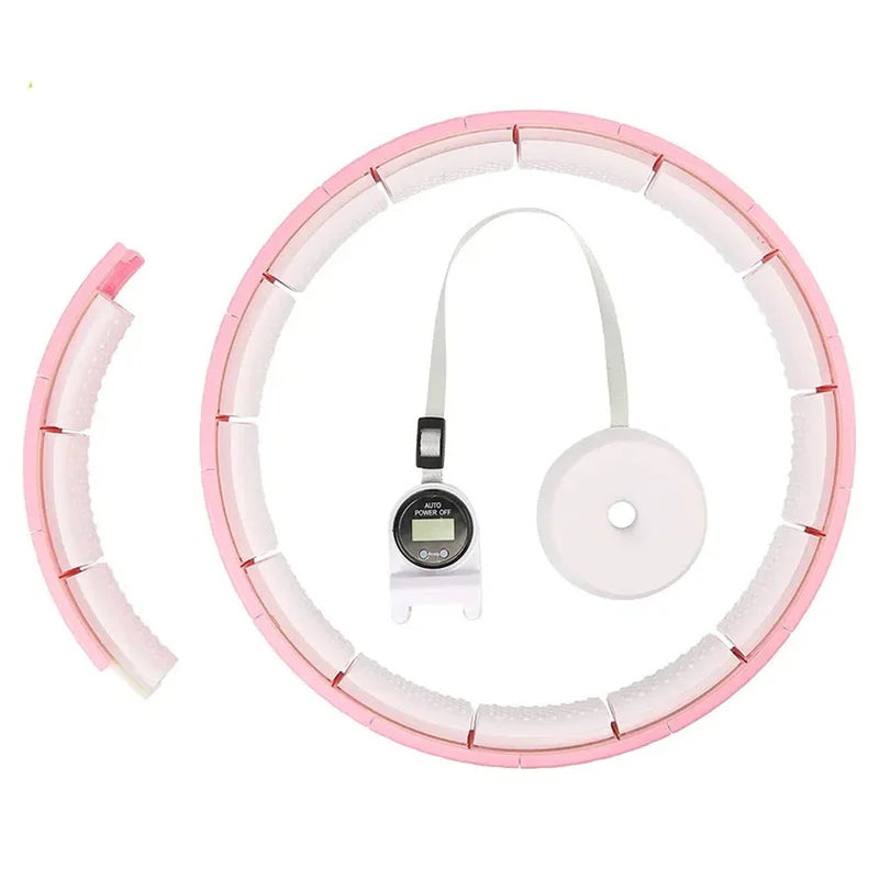 Fitness Adjustable Smart Weighted Hula Hoop with Counter – 360° Massage, Detachable Links & Weight Loss Gym Equipment