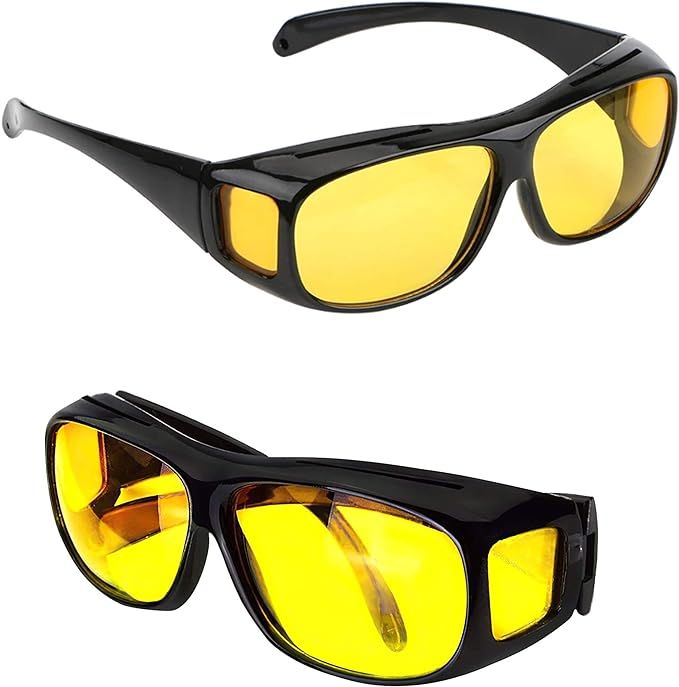 Dervin Yellow Driving Easy Day and Night Men's and Women's Sunglasses (Yellow) (pack of 2)