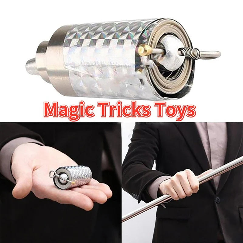Magic Appearing Cane – High Elasticity Steel Silver Magic Wand (Lightweight & Portable)