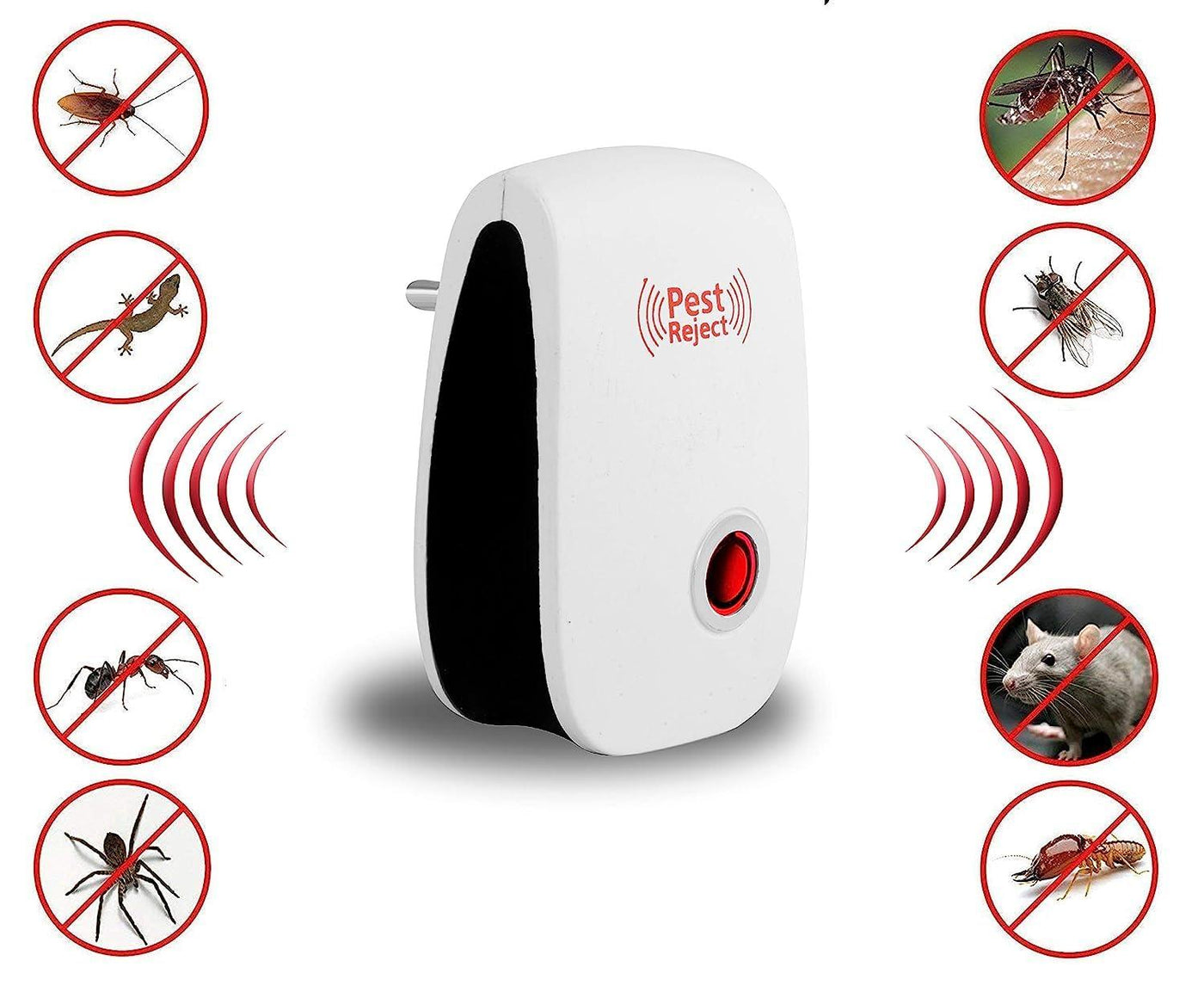 Ultrasonic Pest Repeller (Pack of 2) – Mosquito, Cockroach, Rat, Lizard & Insect Control | Eco-Friendly Plug-in Device
