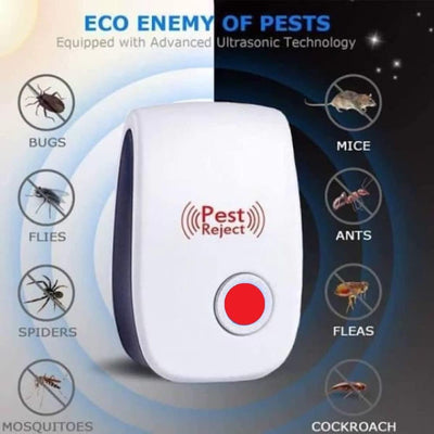 Ultrasonic Pest Repeller (Pack of 2) – Mosquito, Cockroach, Rat, Lizard & Insect Control | Eco-Friendly Plug-in Device