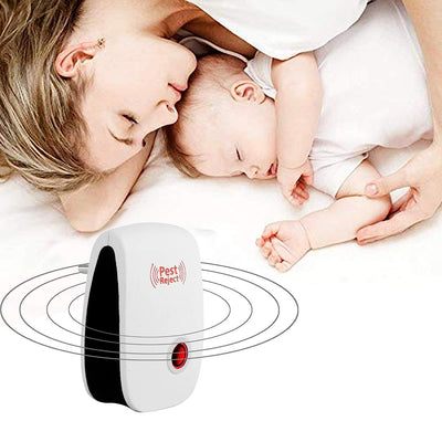 Ultrasonic Pest Repeller (Pack of 2) – Mosquito, Cockroach, Rat, Lizard & Insect Control | Eco-Friendly Plug-in Device