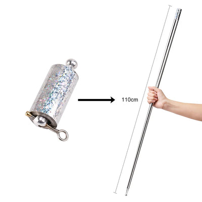 Magic Appearing Cane – High Elasticity Steel Silver Magic Wand (Lightweight & Portable)
