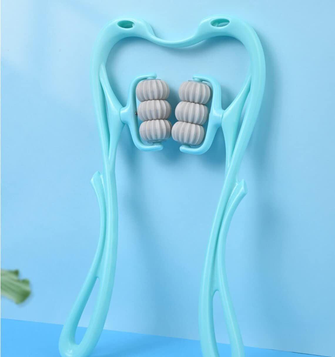 Neck and Shoulder Massager Roller | Manual Muscle Relaxer | Pain Relief Tool