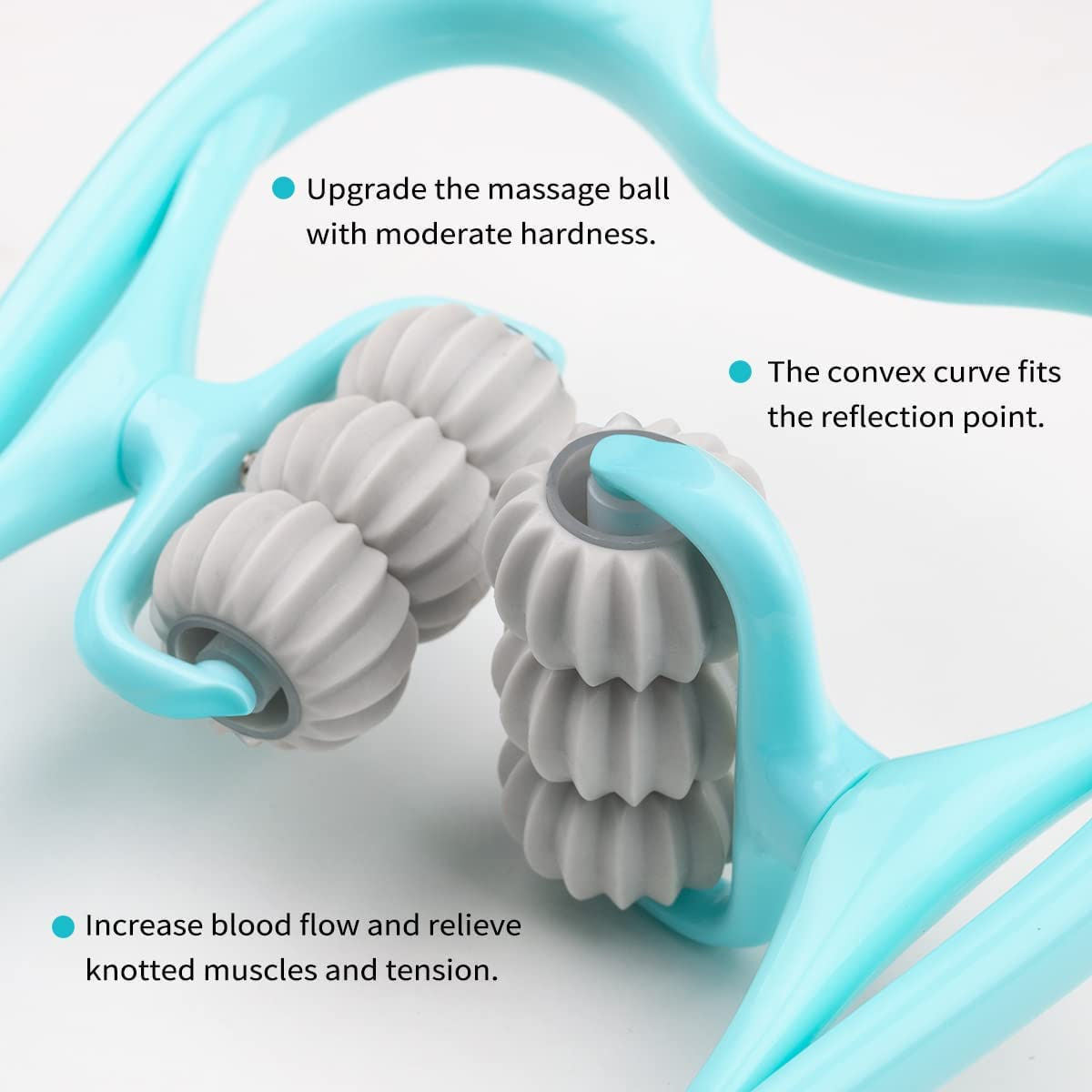 Neck and Shoulder Massager Roller | Manual Muscle Relaxer | Pain Relief Tool