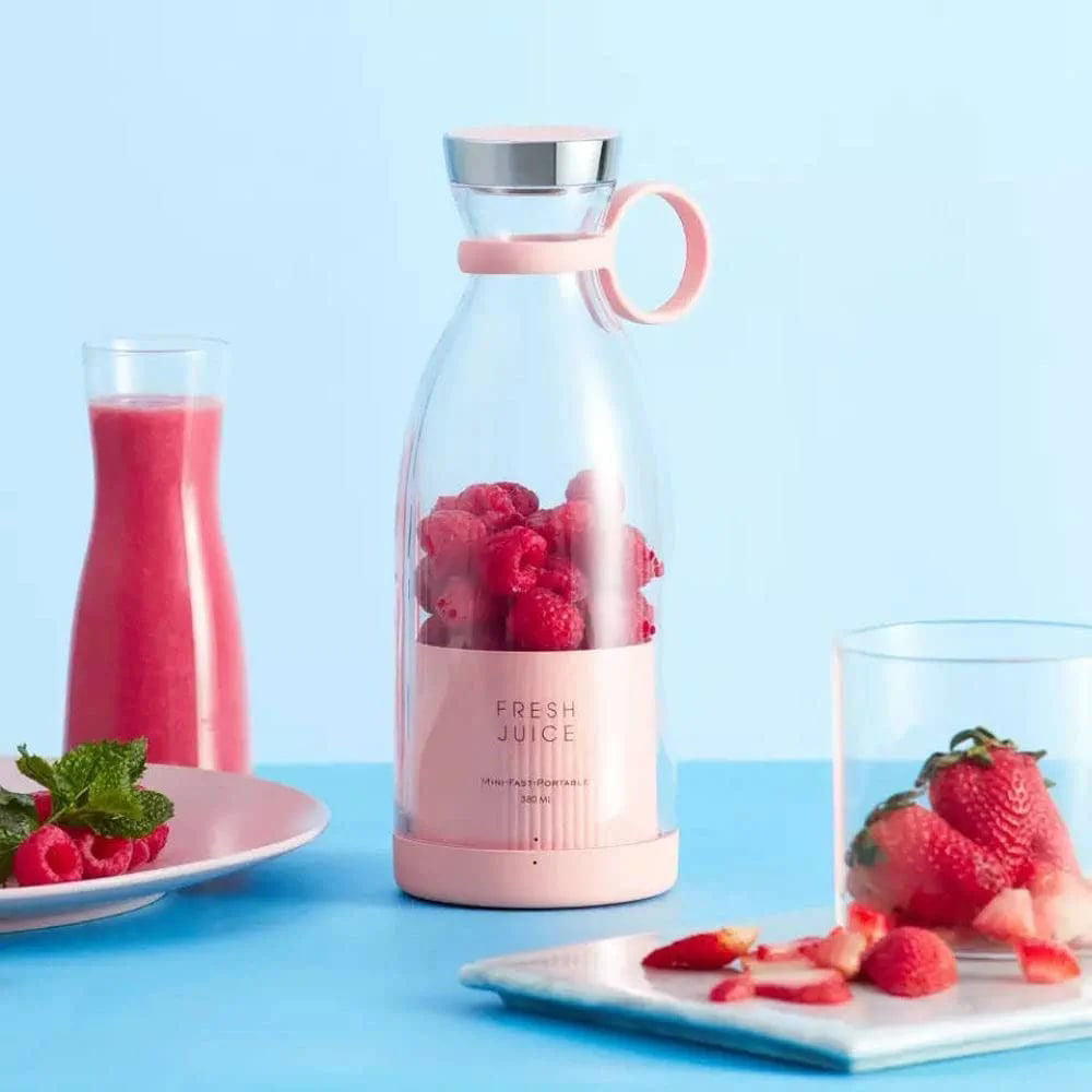 Portable USB Juicer Blender Bottle | Rechargeable Smoothie Maker | Mini Fruit Mixer(420 ml)