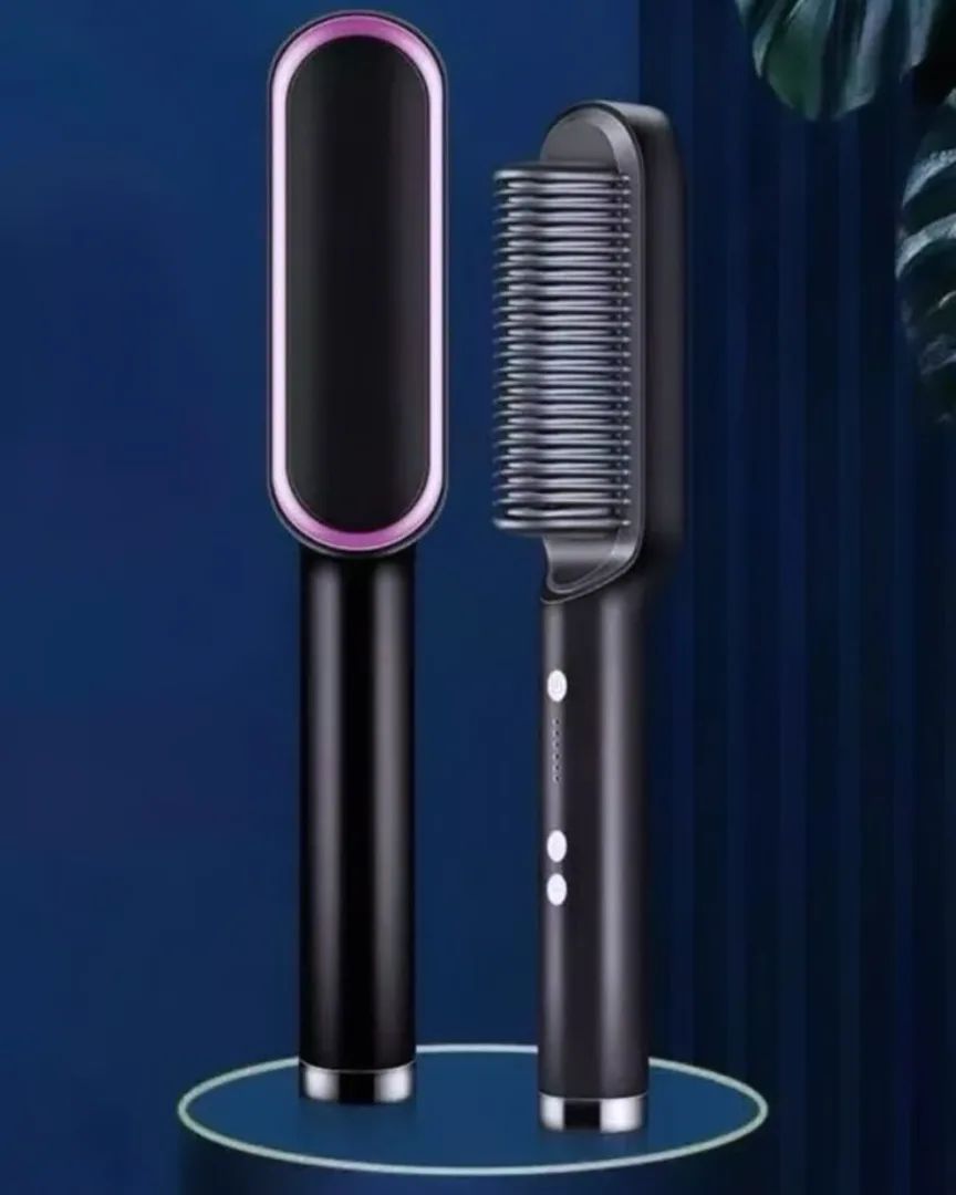 Hair Straightening Brush for Women | Fast Heating Comb with 5 Intensity Settings | Anti-Scald & Temperature Control