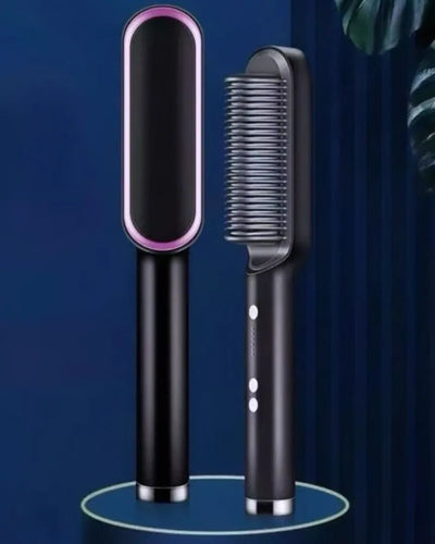 Hair Straightening Brush for Women | Fast Heating Comb with 5 Intensity Settings | Anti-Scald & Temperature Control