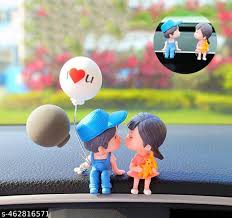Couple Car Decoration | Cute Cartoon Lovers Figurine | Romantic Dashboard Toy
